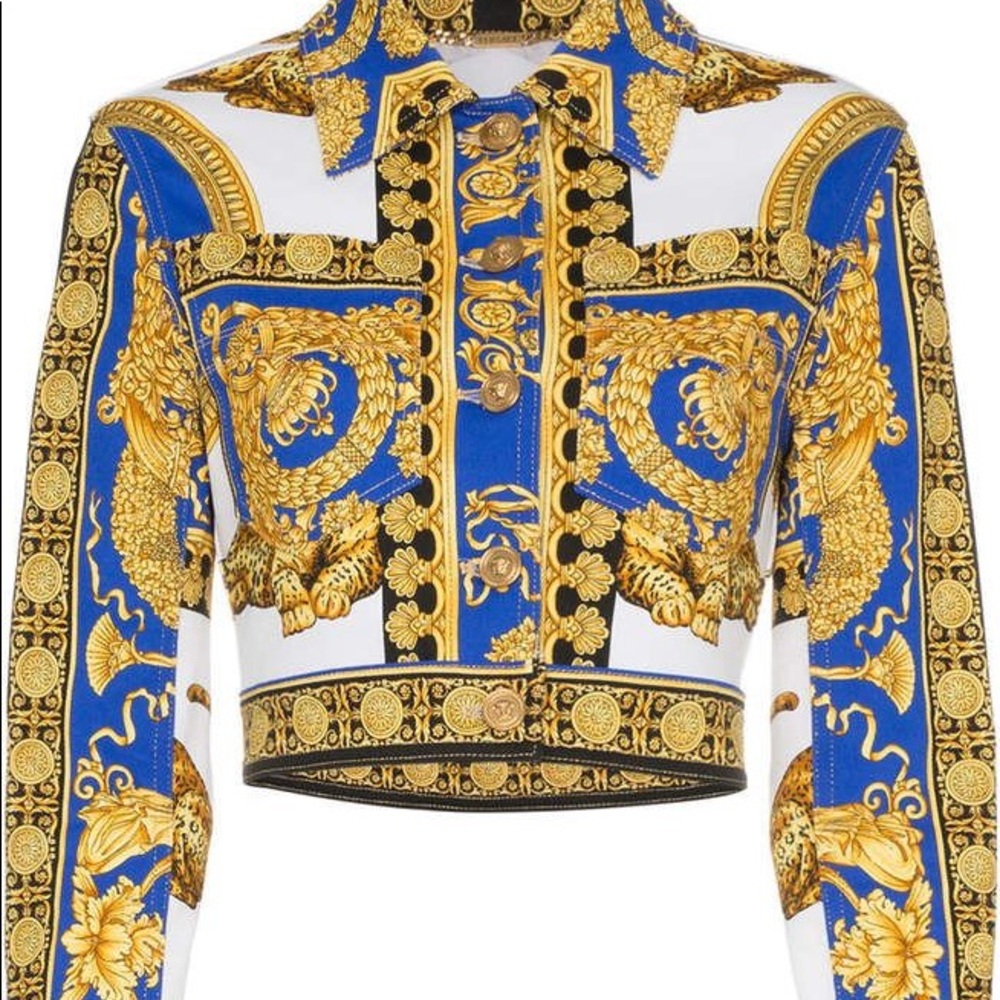 Versace PillowTalk Crop Denim Jacket size 38/4